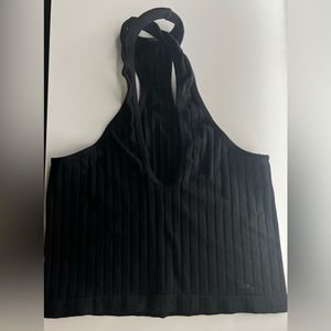 Black racerback tank top